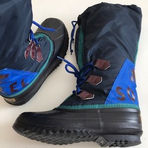 Sorel new tall winter duck boots with big logo